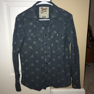 JNCO Floral Denim Button Down